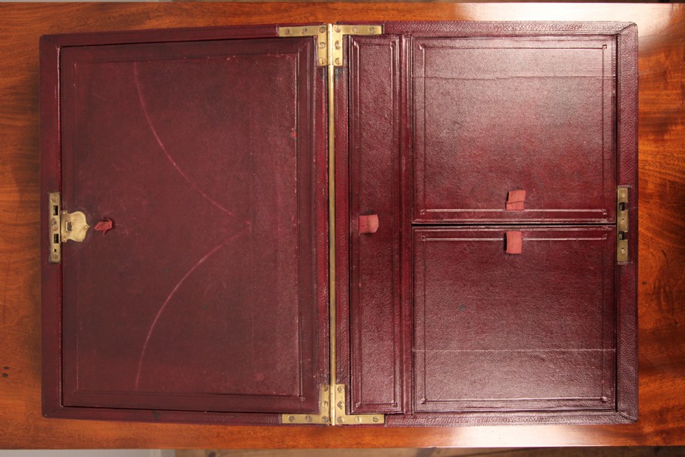 Superb 19th C Moroccan Leather Travelling Writing Box View XII