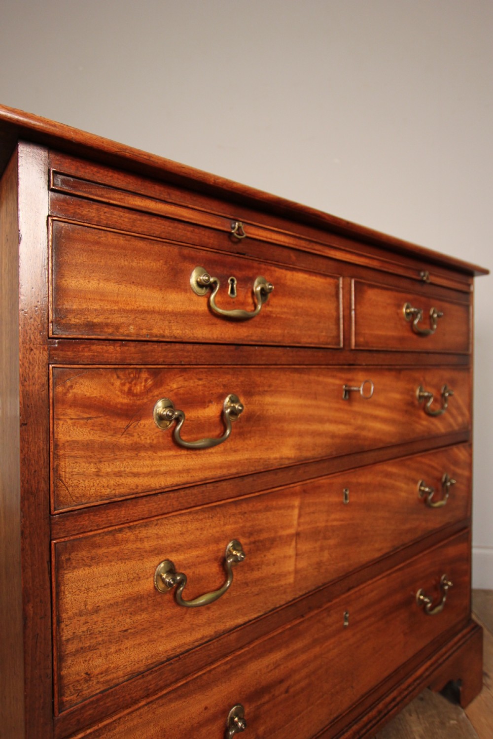 Small 18th C. Mahogany Chest of Drawers View V