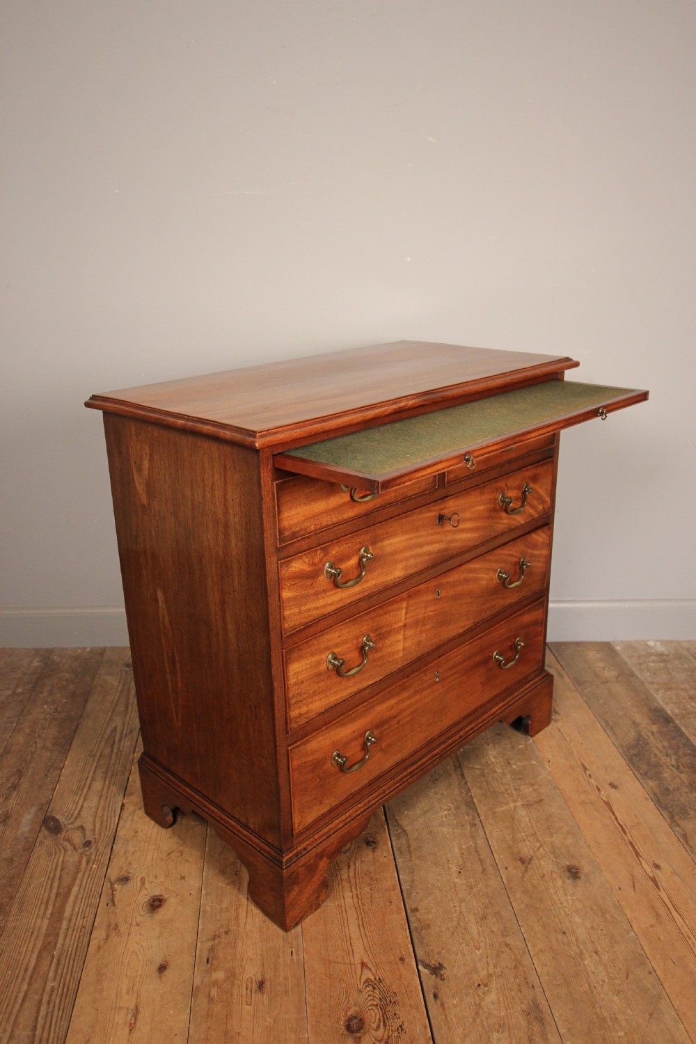Small 18th C. Mahogany Chest of Drawers View VI