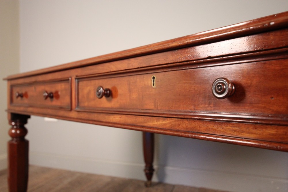 19th C Mahogany Library Partners Desk View III