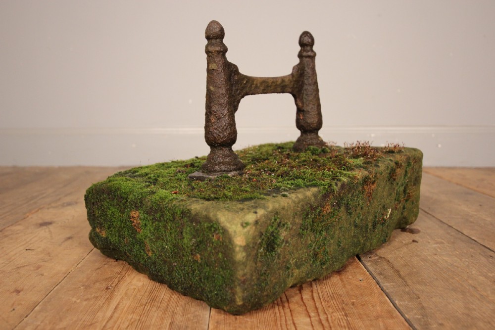 Characterful 19th C Yorkstone Boot Scrape