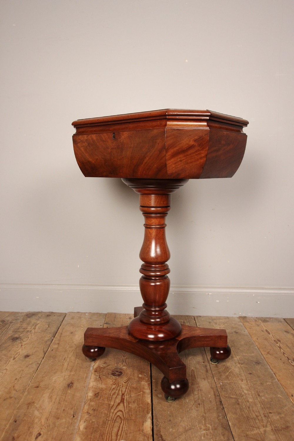 Gillows Mahogany Teapoy Side Table