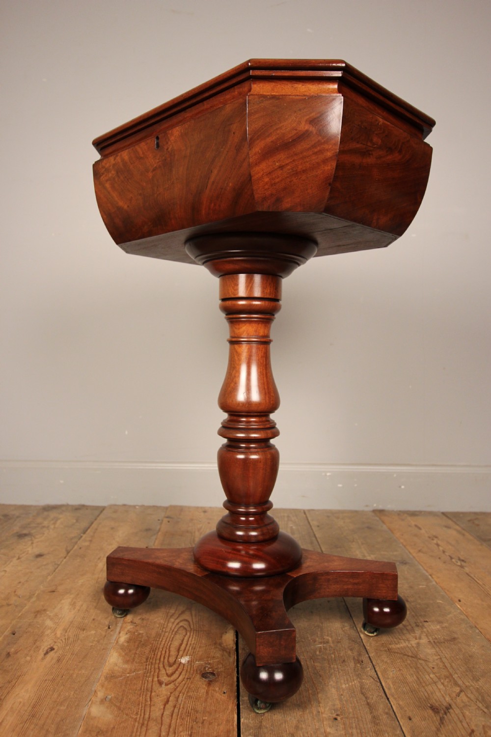 Gillows Mahogany Teapoy Side Table View II