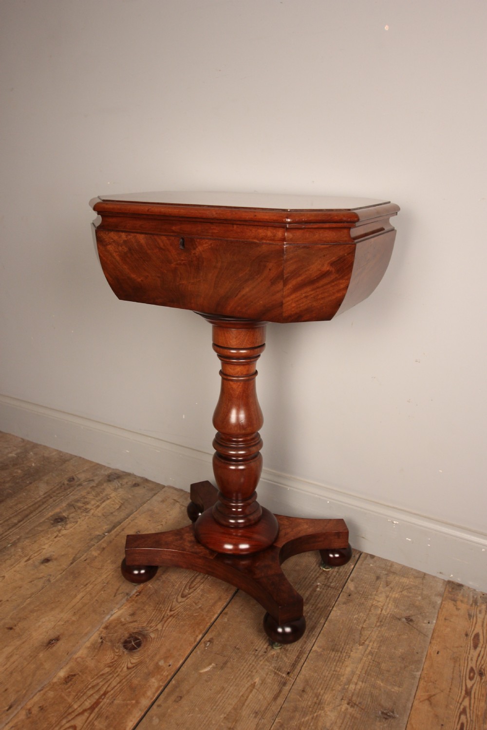 Gillows Mahogany Teapoy Side Table View VI