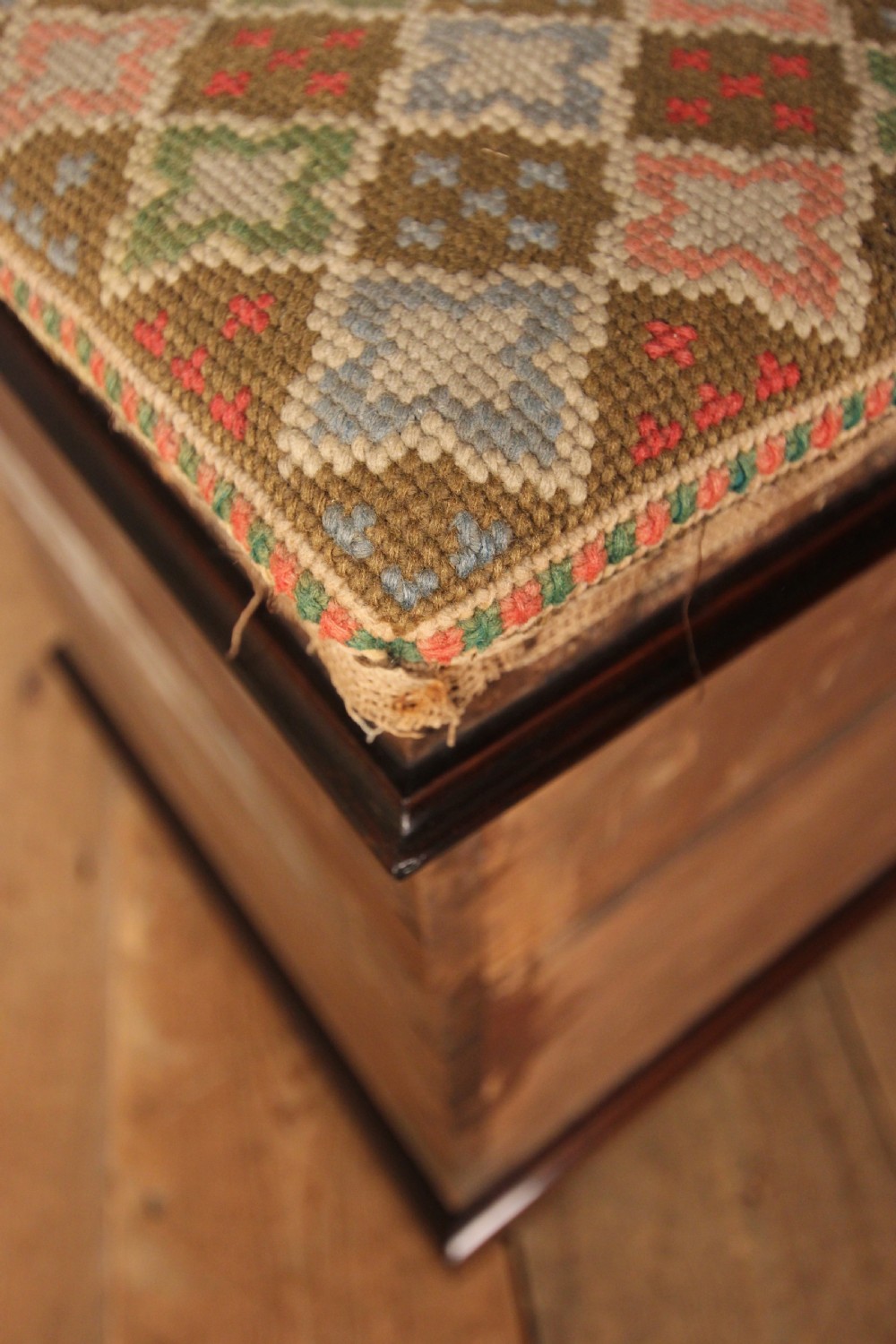 Beautiful 19th C Ottoman Box Stool View IV