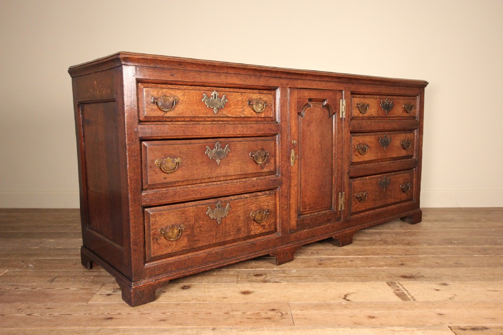 18th C Lancashire Oak Dresser Base View III