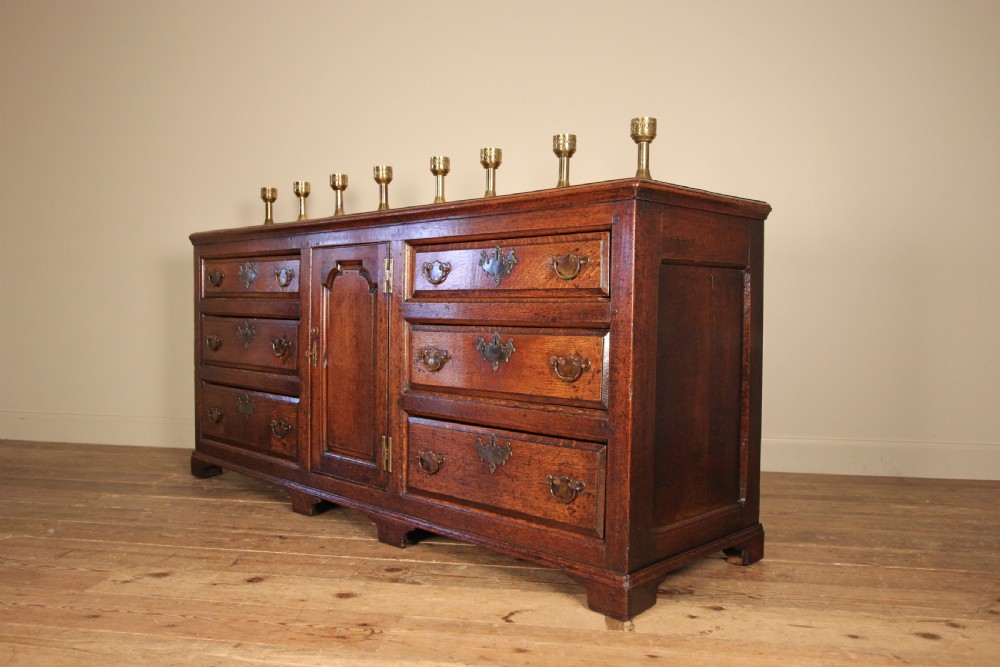 18th C Lancashire Oak Dresser Base View V