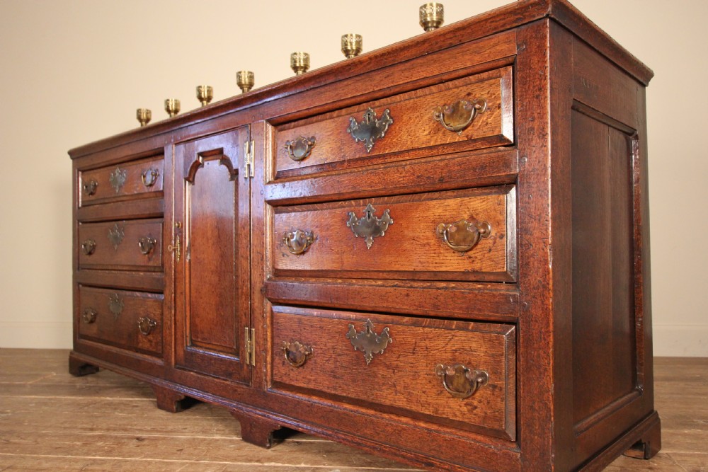 18th C Lancashire Oak Dresser Base View VII