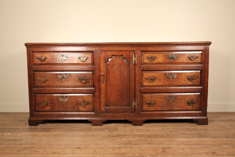 18th C Lancashire Oak Dresser Base View IX