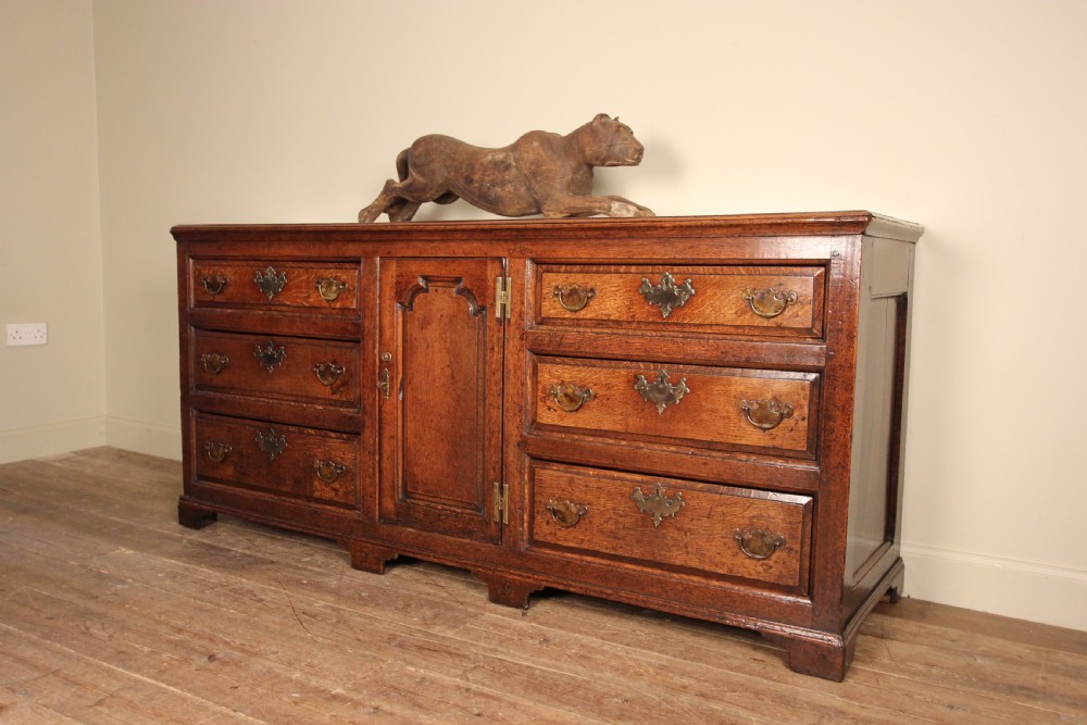 18th C Lancashire Oak Dresser Base View X