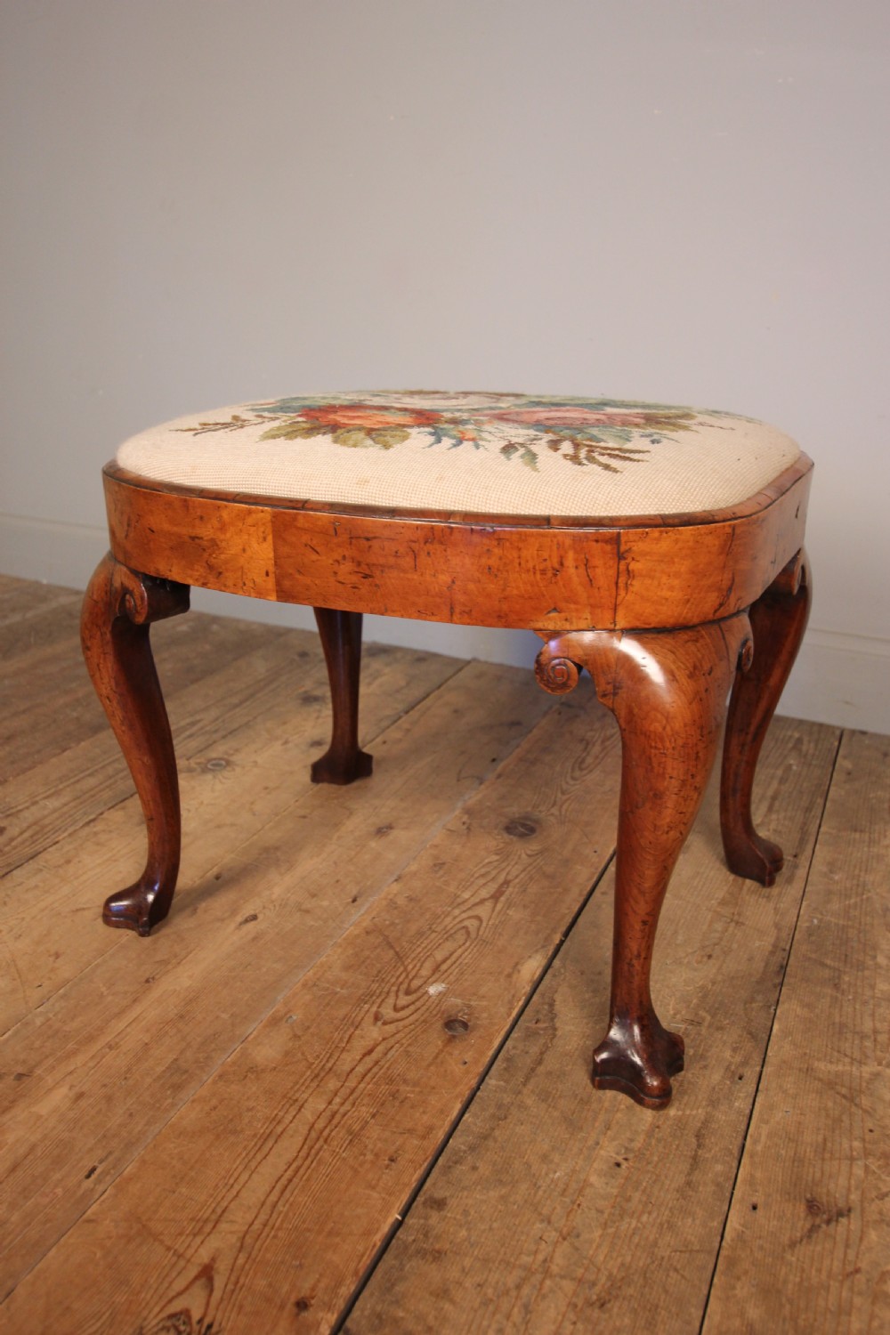 Rare George II Walnut Oval Stool View II