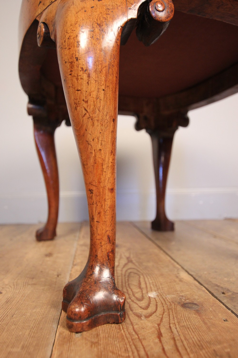 Rare George II Walnut Oval Stool View VII