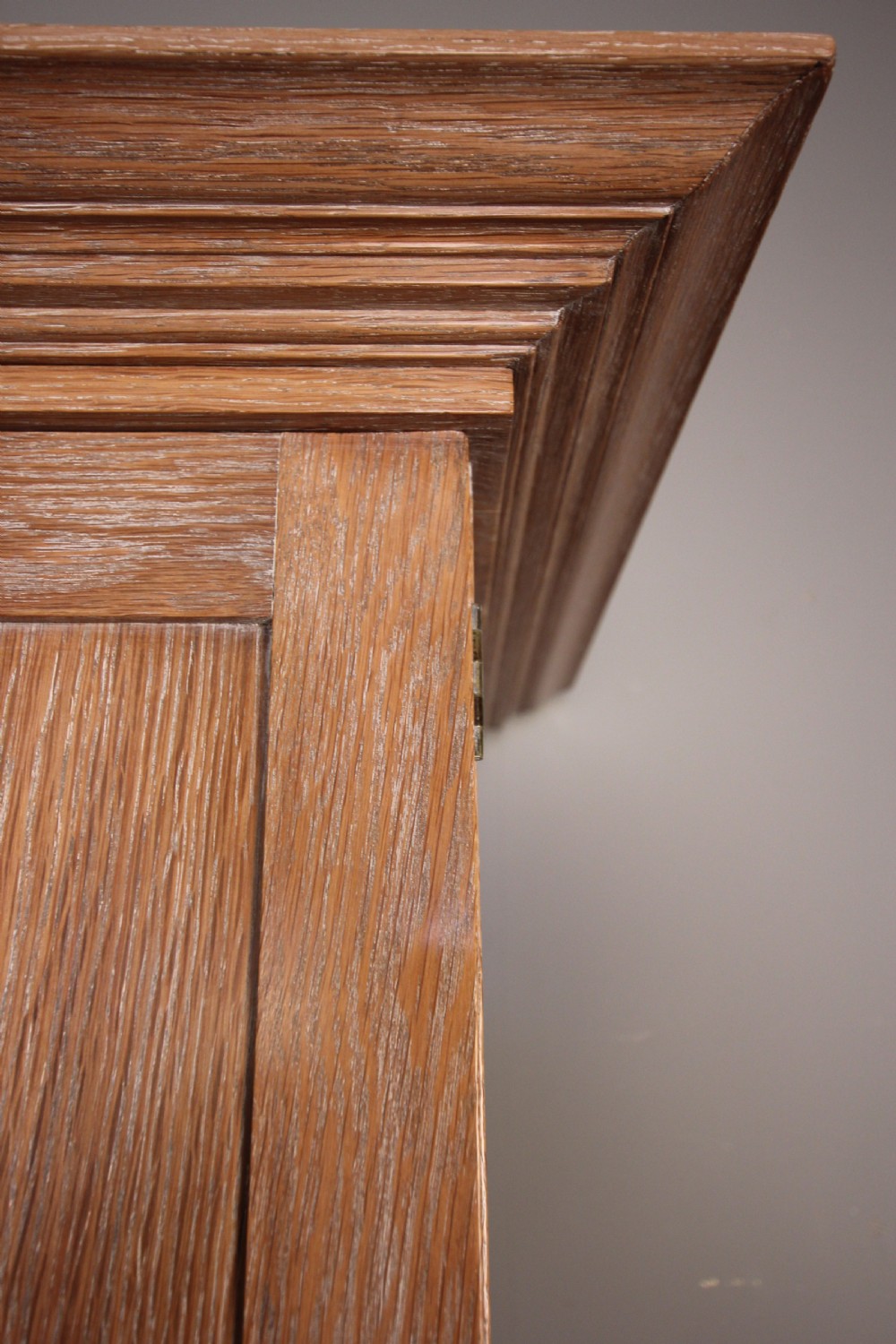 Stylish Arts & Crafts Oak Cabinet on Chest  Tallboy View V