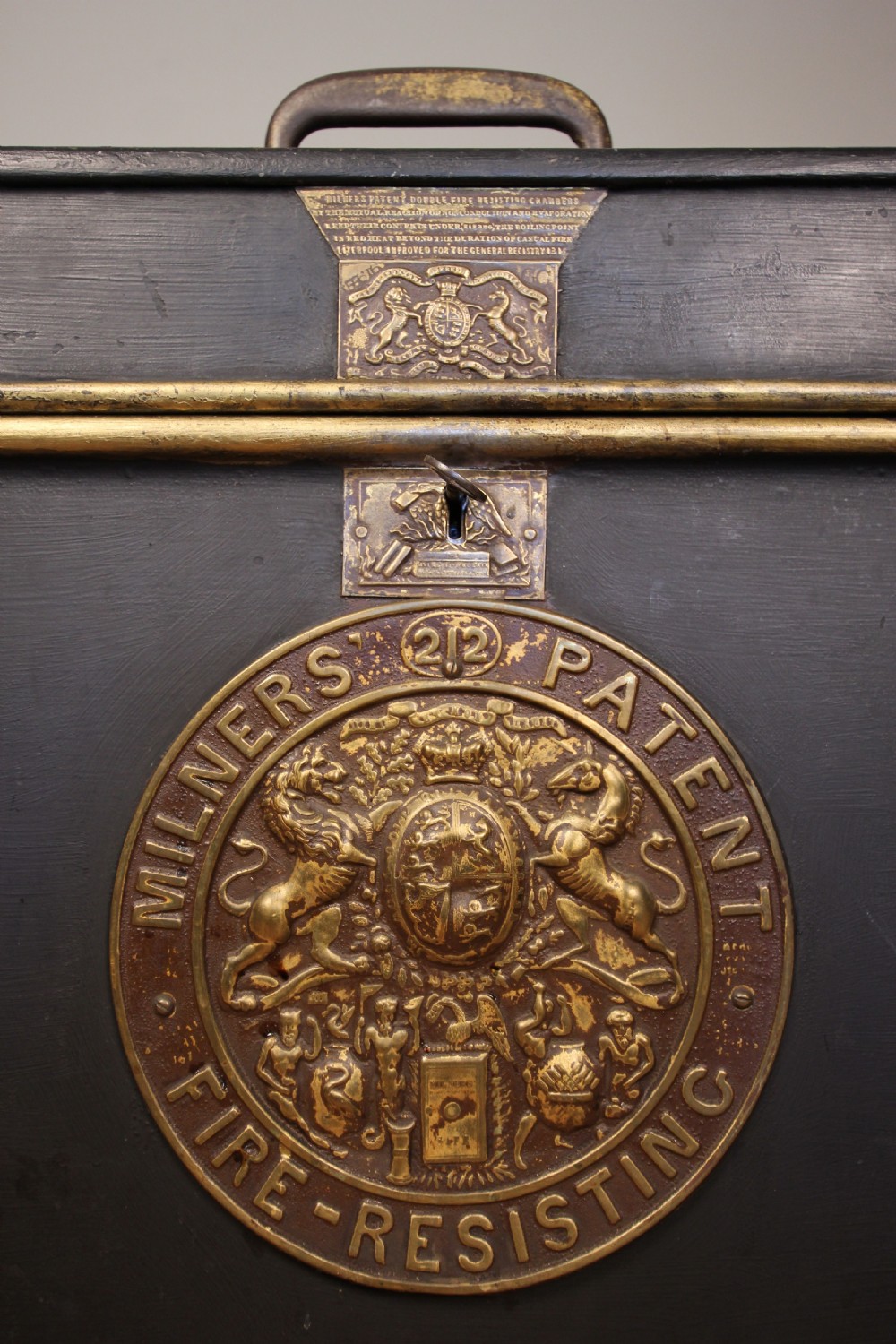 19th Century Milners Cast Iron Box Safe View VII