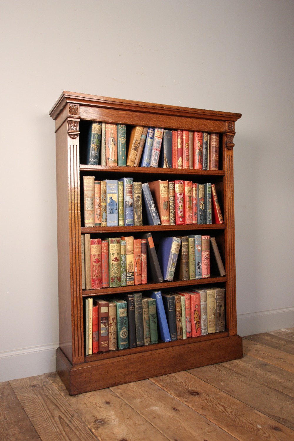 19th C Oak Dwarf Bookcase View III