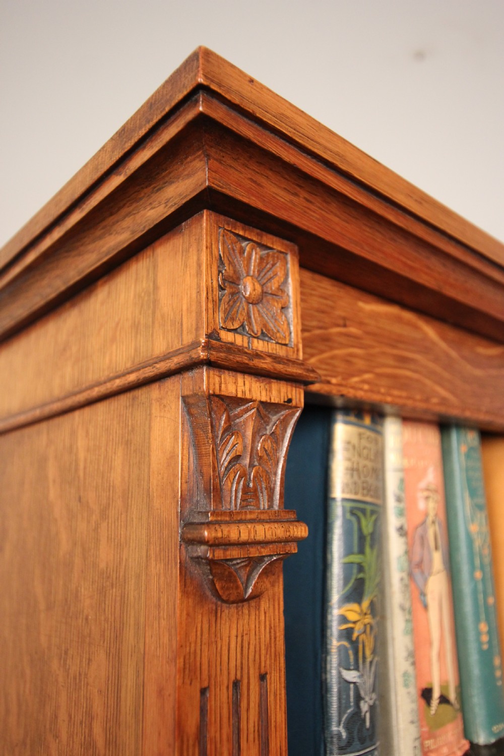 19th C Oak Dwarf Bookcase View VI