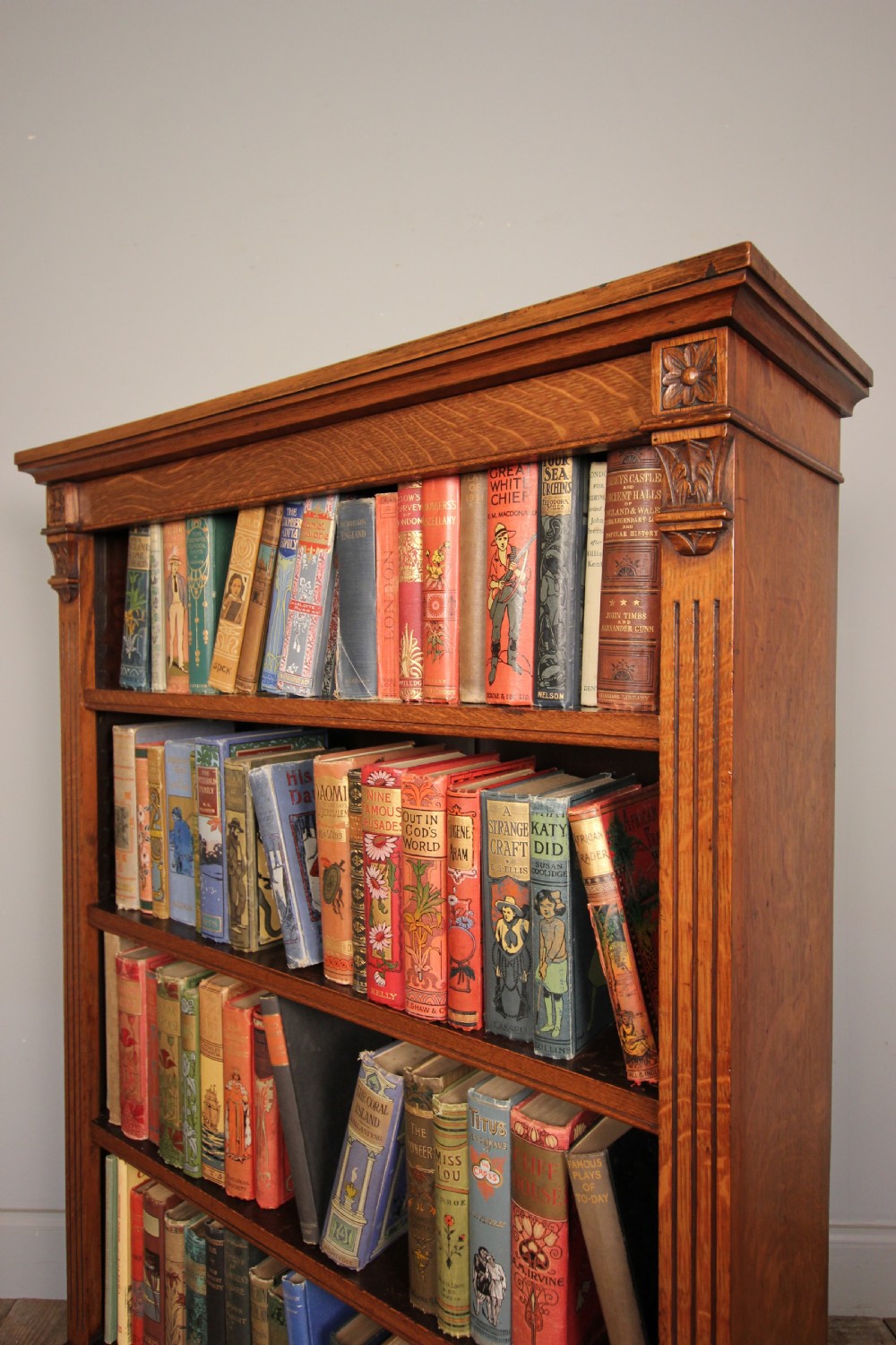 19th C Oak Dwarf Bookcase View VII