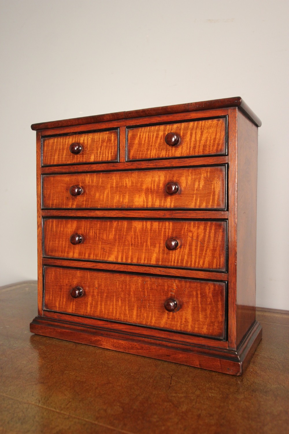 19th C Mahogany & Ebony Apprentice Chest View II