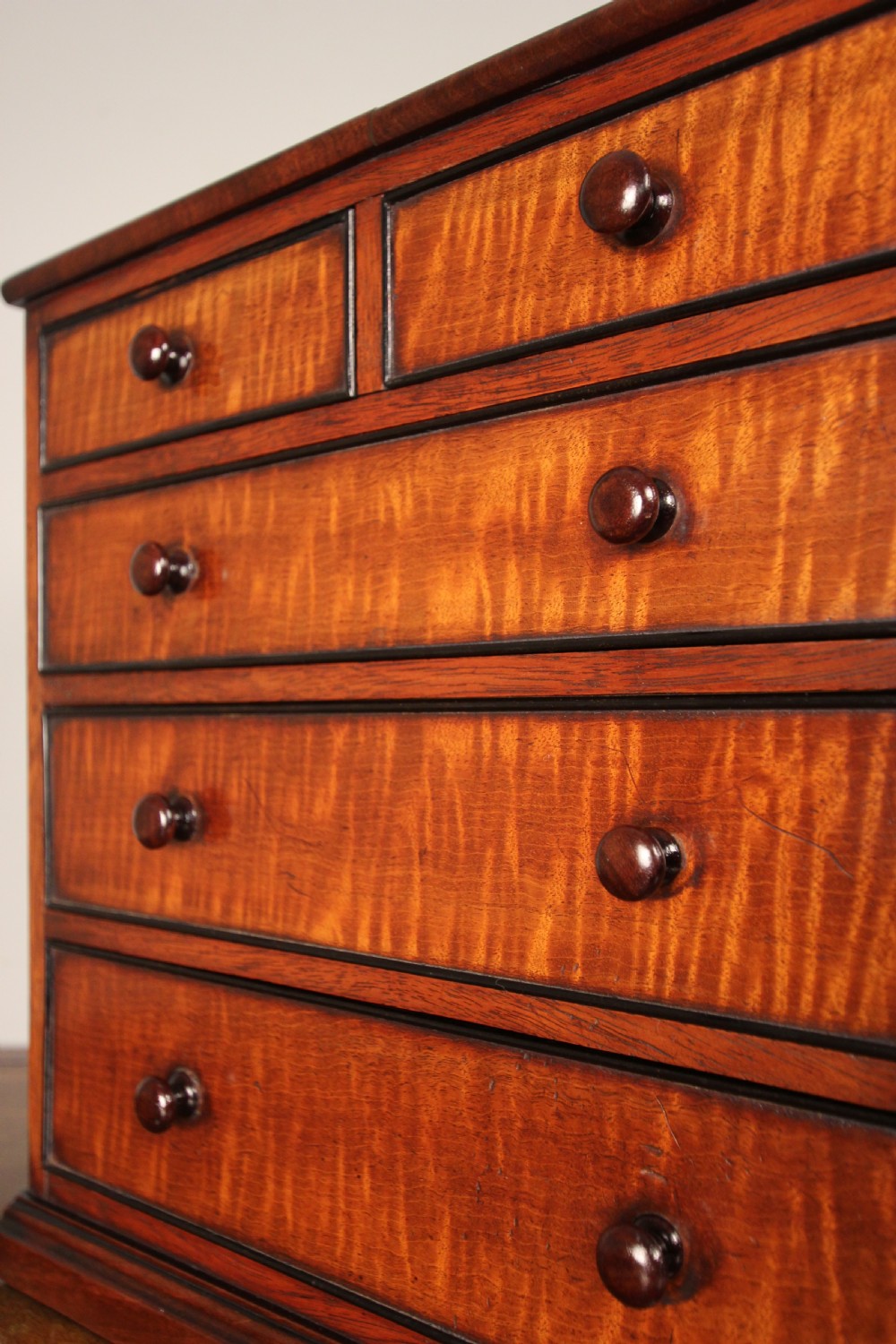19th C Mahogany & Ebony Apprentice Chest View V