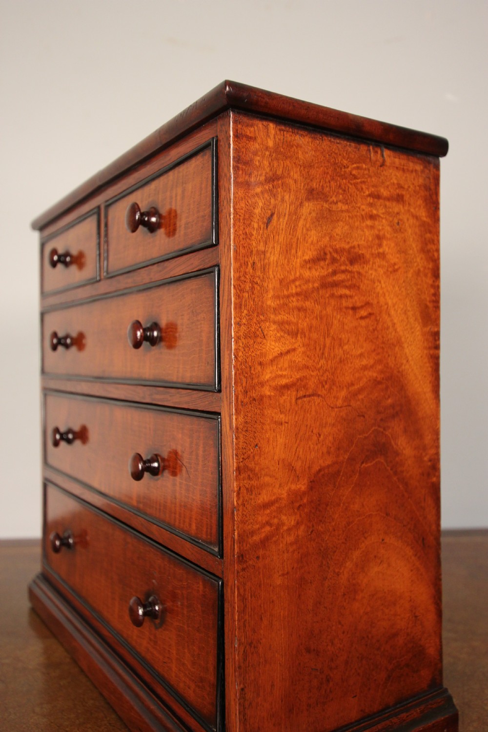 19th C Mahogany & Ebony Apprentice Chest View VI