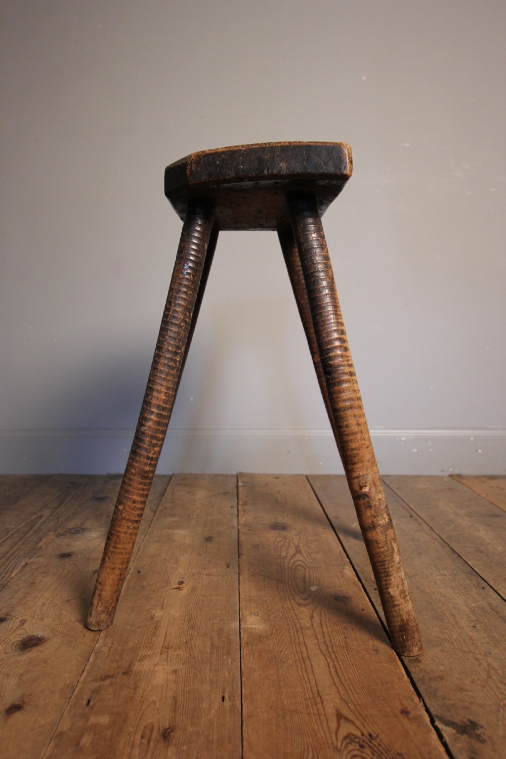 Primitive Elm & Ash Cutlers Stool View III