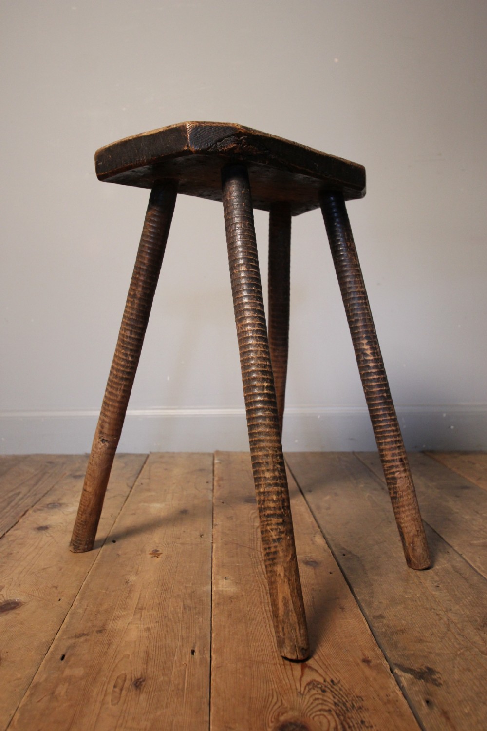 Primitive Elm & Ash Cutlers Stool View IV