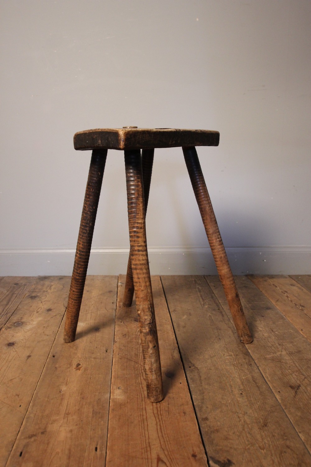 Primitive Elm & Ash Cutlers Stool View V