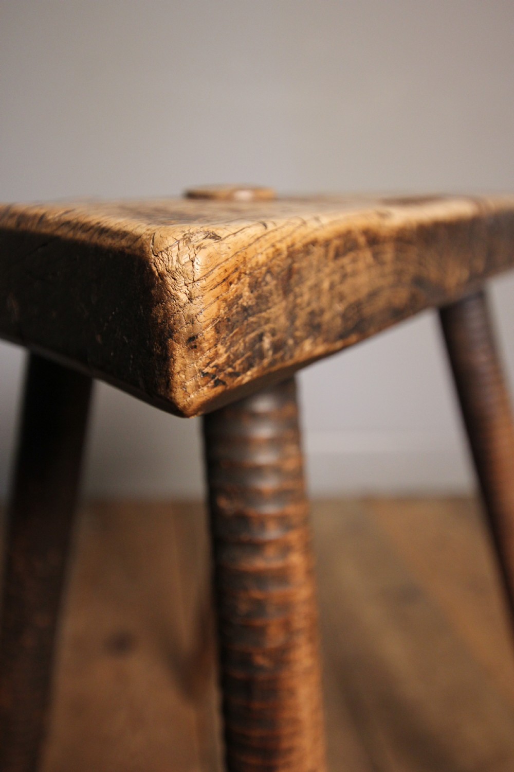 Primitive Elm & Ash Cutlers Stool View X