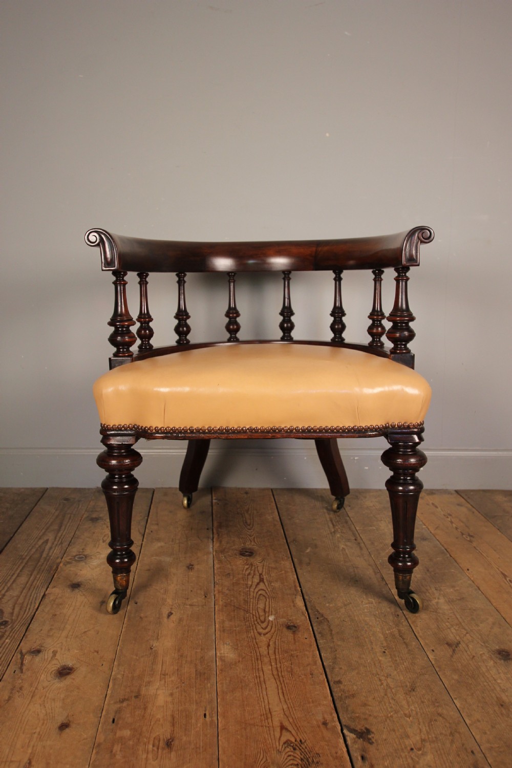 19th C Large Scale Office Library Chair View II