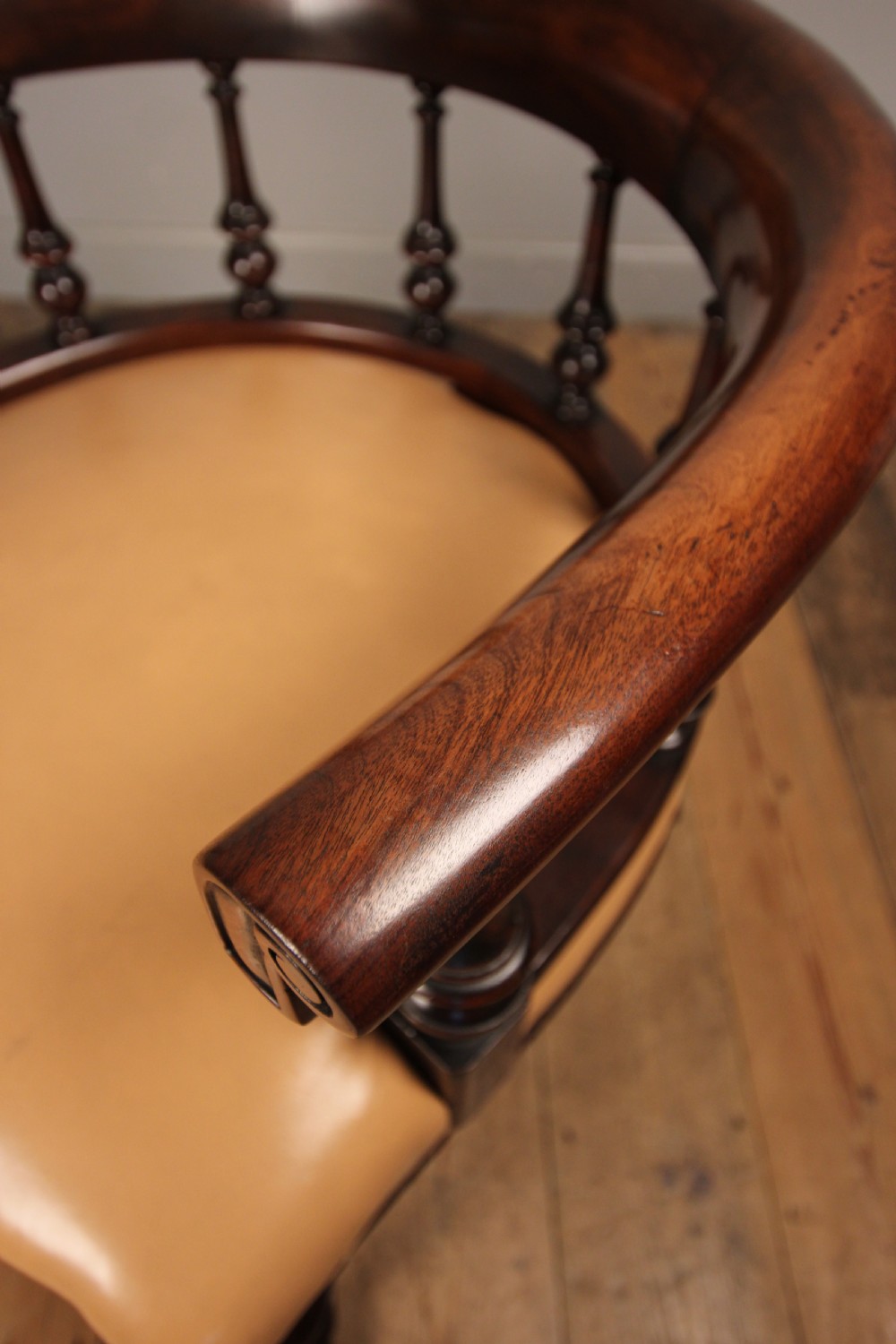 19th C Large Scale Office Library Chair View VIII