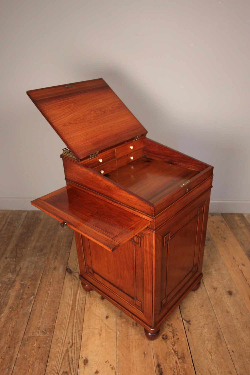 Rare Chinese Export Regency Pearwood (Huanghuali) Davenport View V
