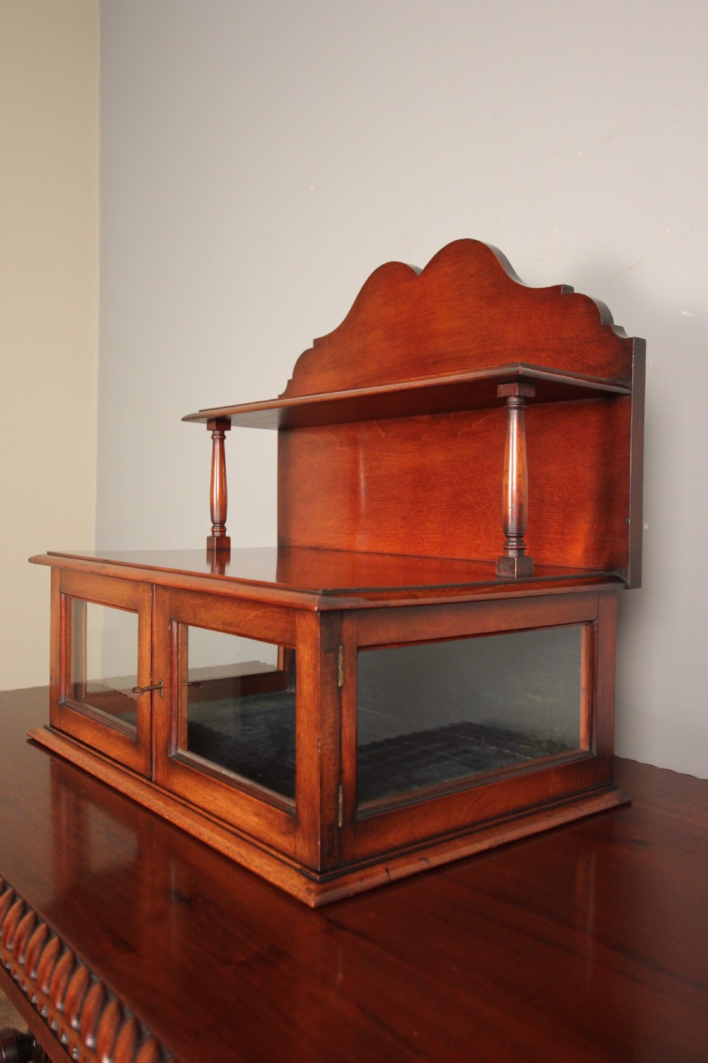 19th C Mahogany Table Top Display Cabinet View II