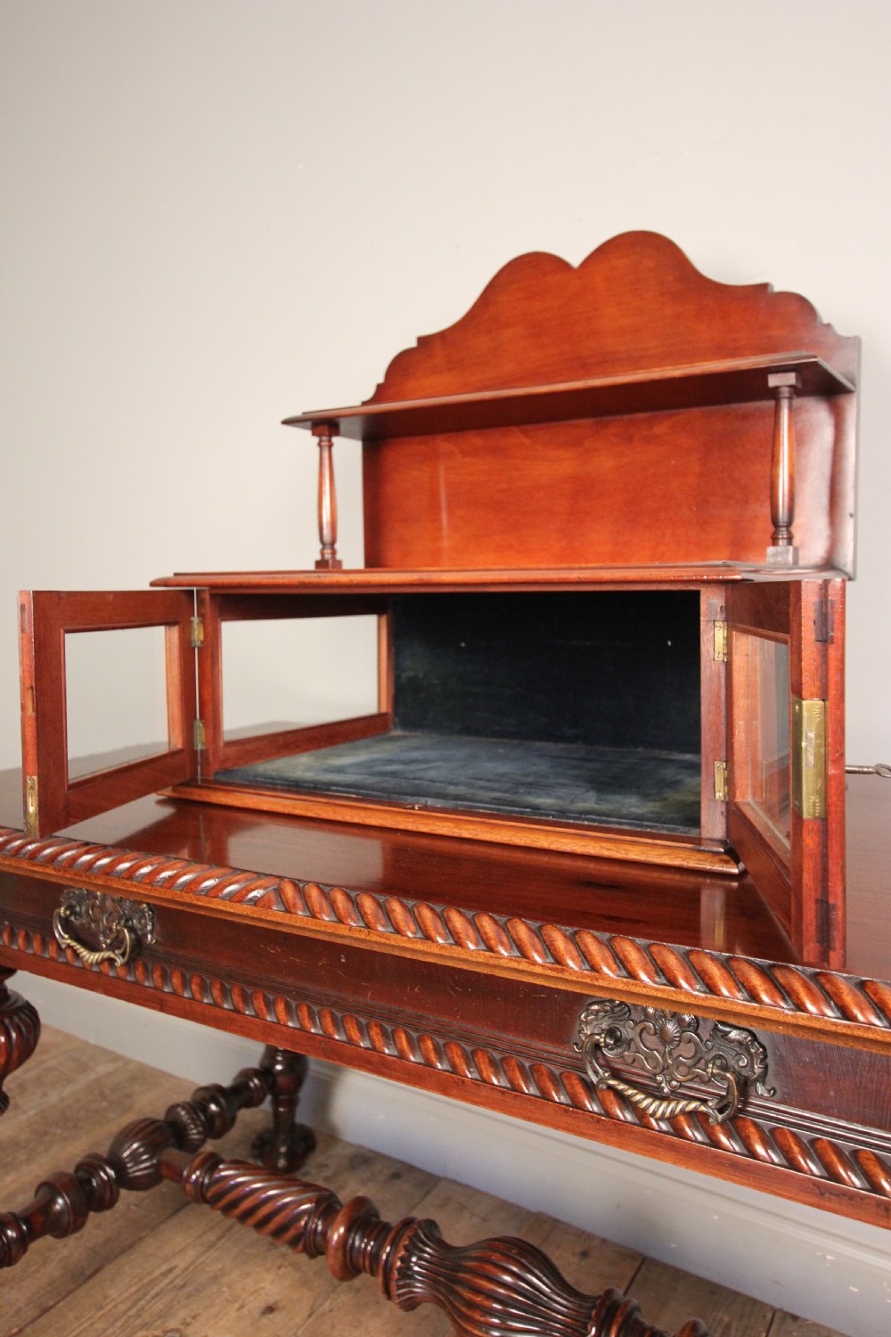 19th C Mahogany Table Top Display Cabinet View IV