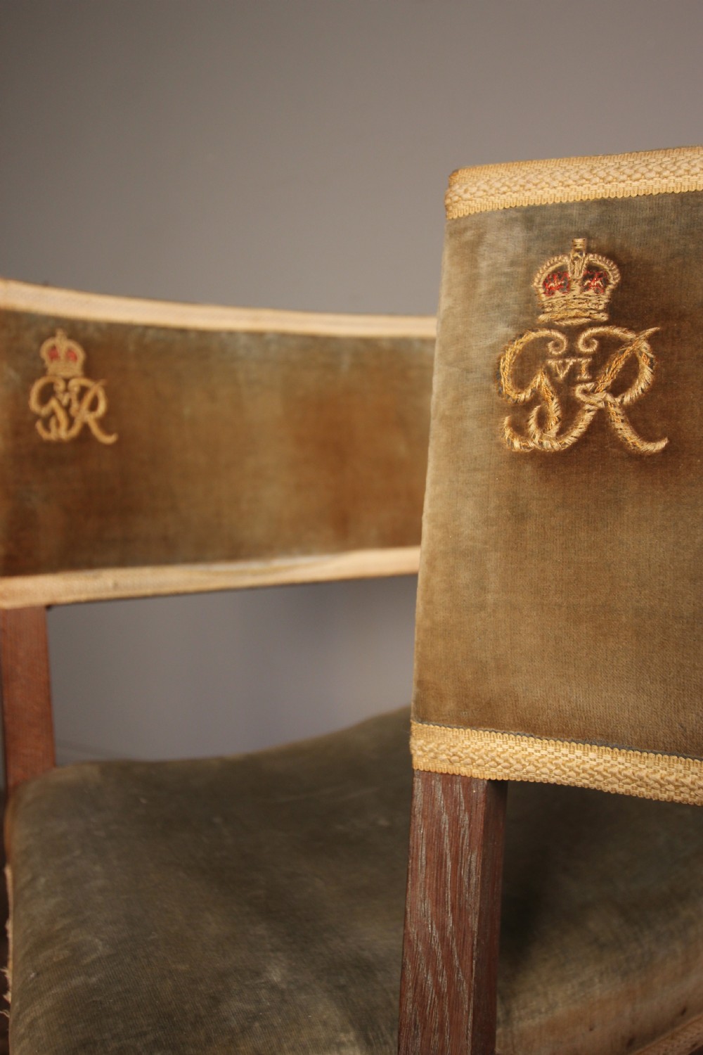 Fabulous Pair of George VI Coronation Chairs View III