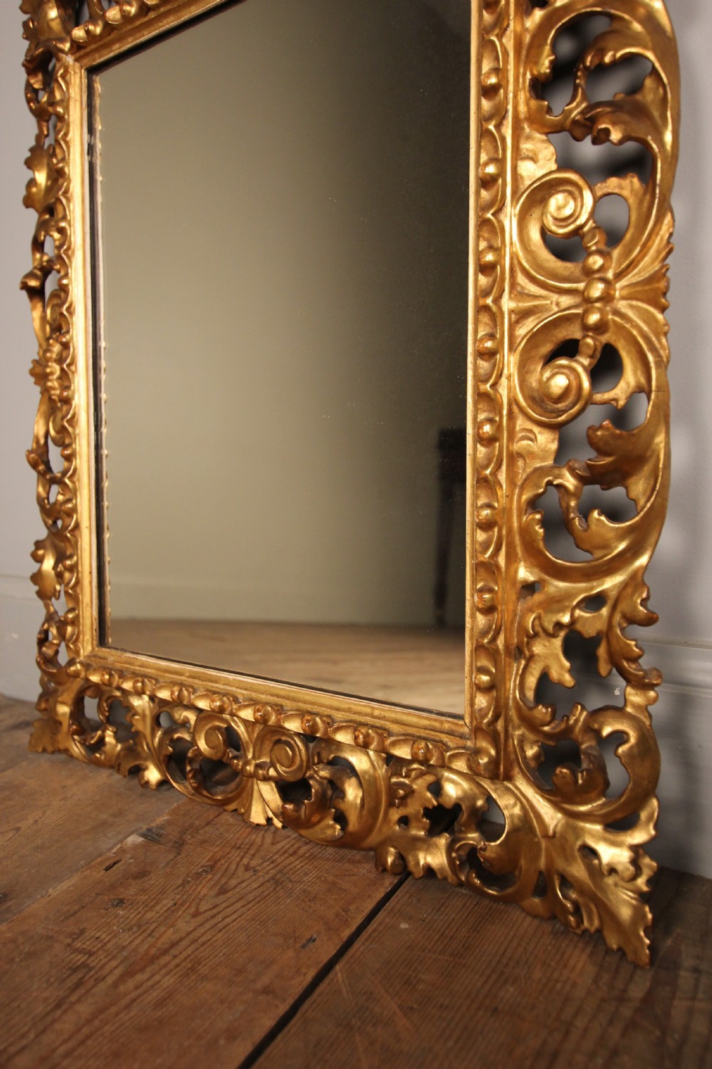 19th C Giltwood Florentine Mirror View IV