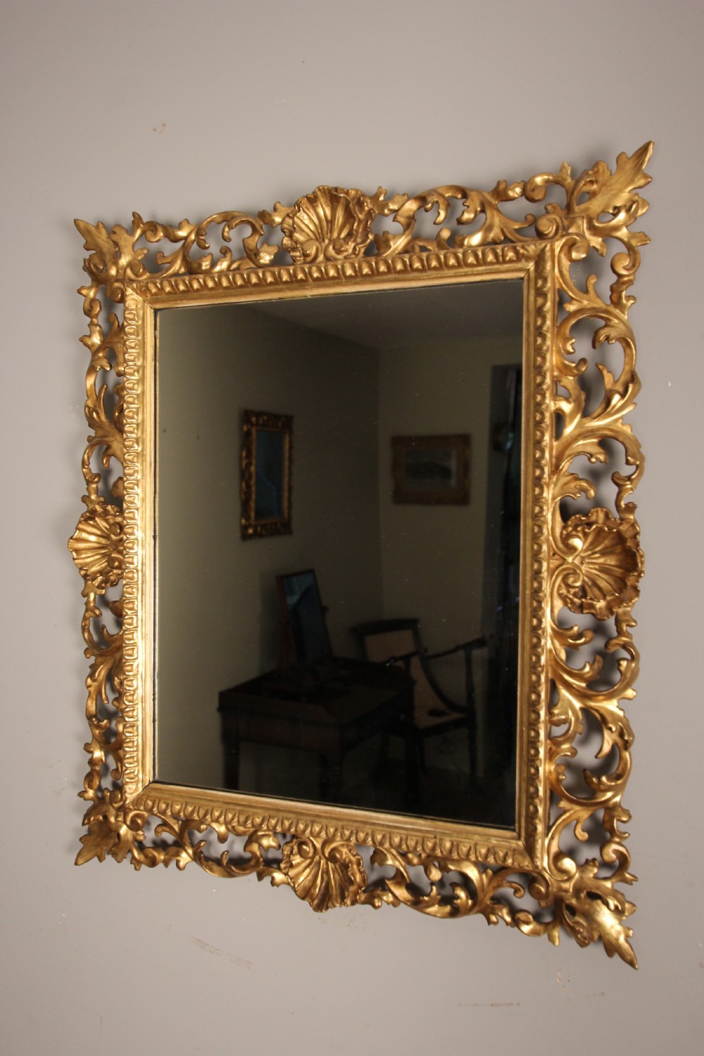 19th C Giltwood Florentine Mirror View II