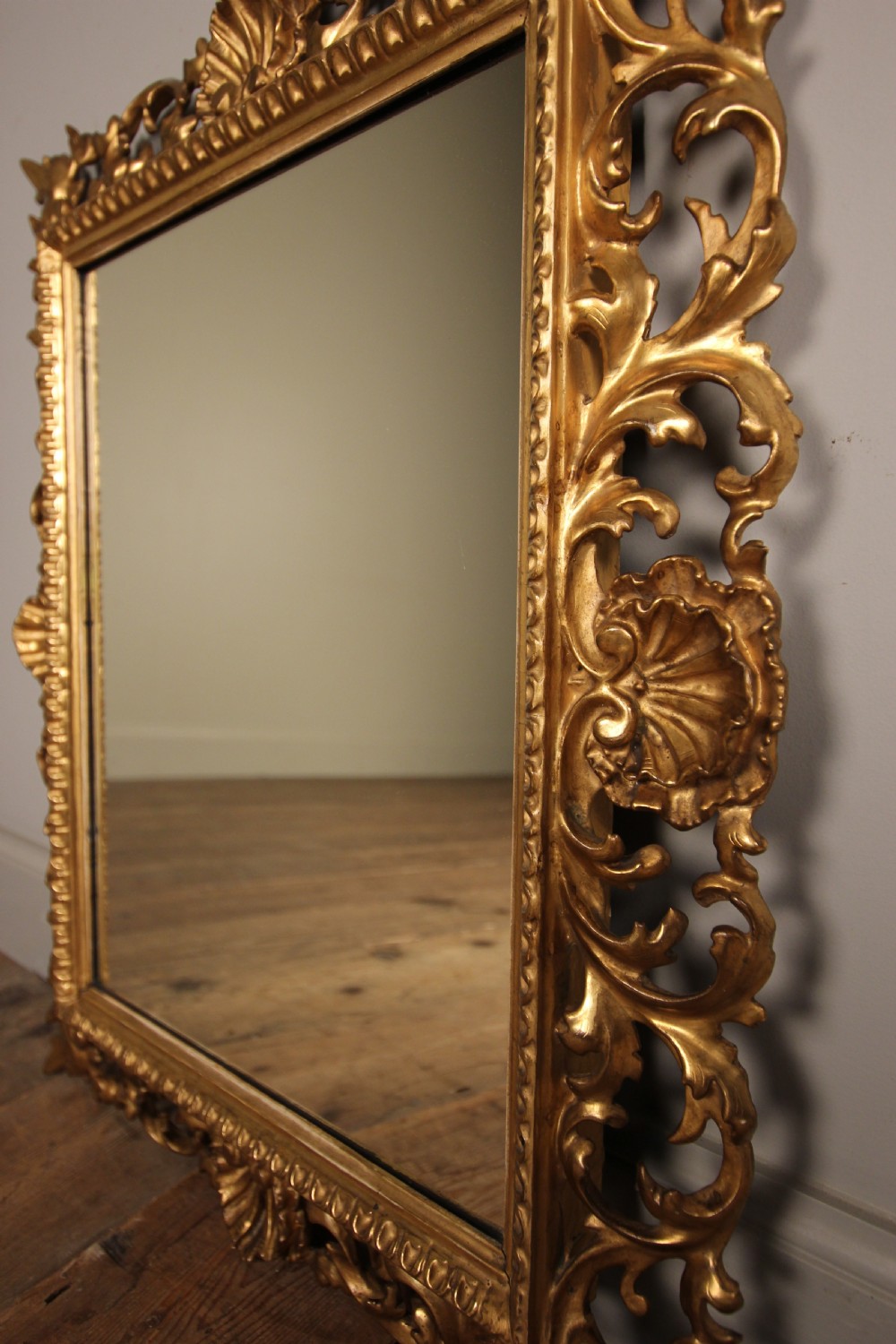 19th C Giltwood Florentine Mirror View VI
