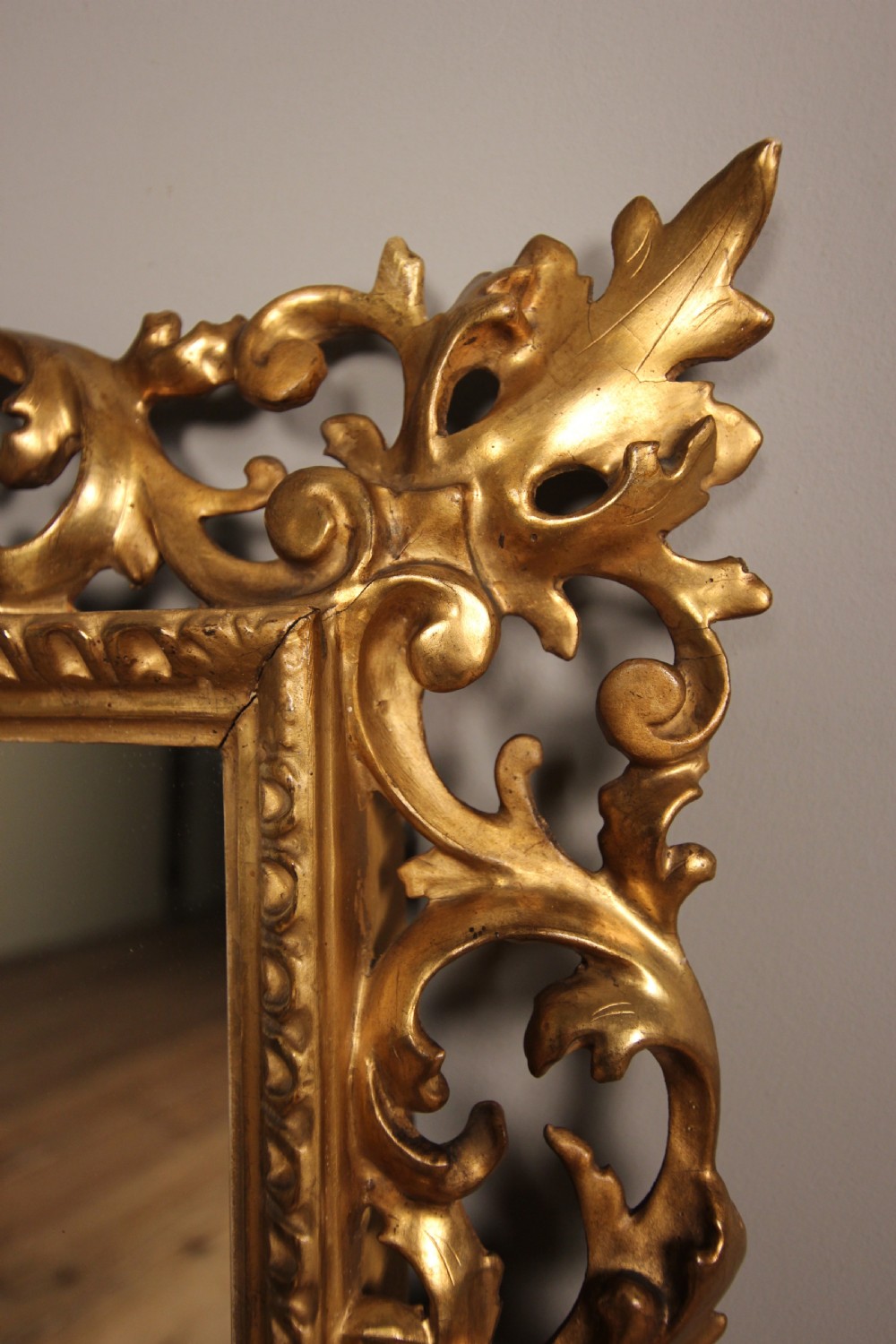 19th C Giltwood Florentine Mirror View VII