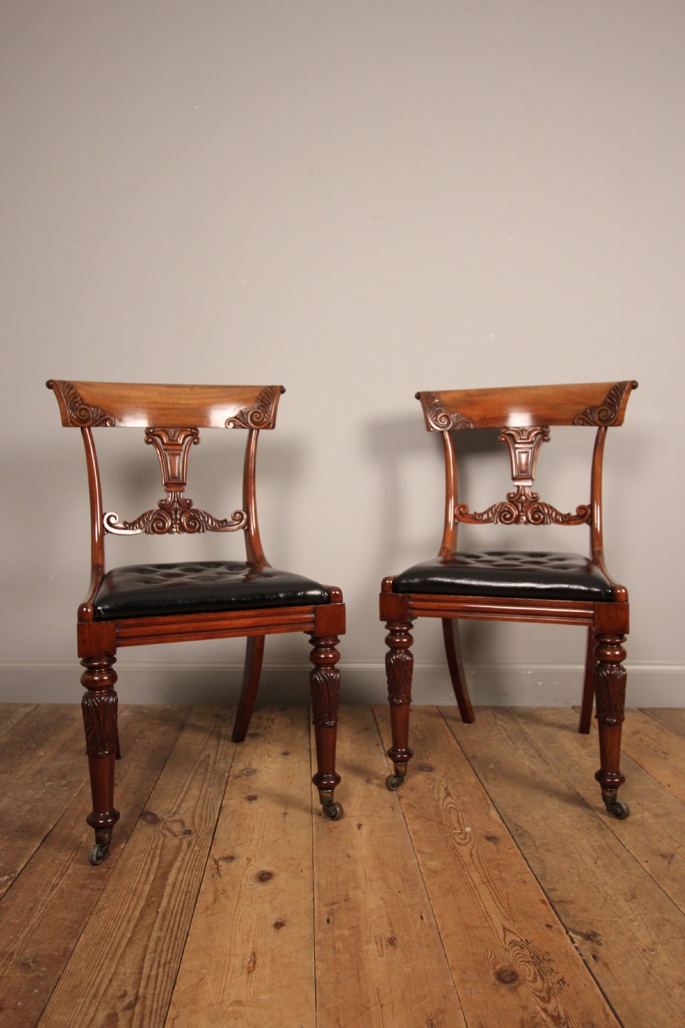 Stunning Pair of George IV Mahogany Side Chairs View II