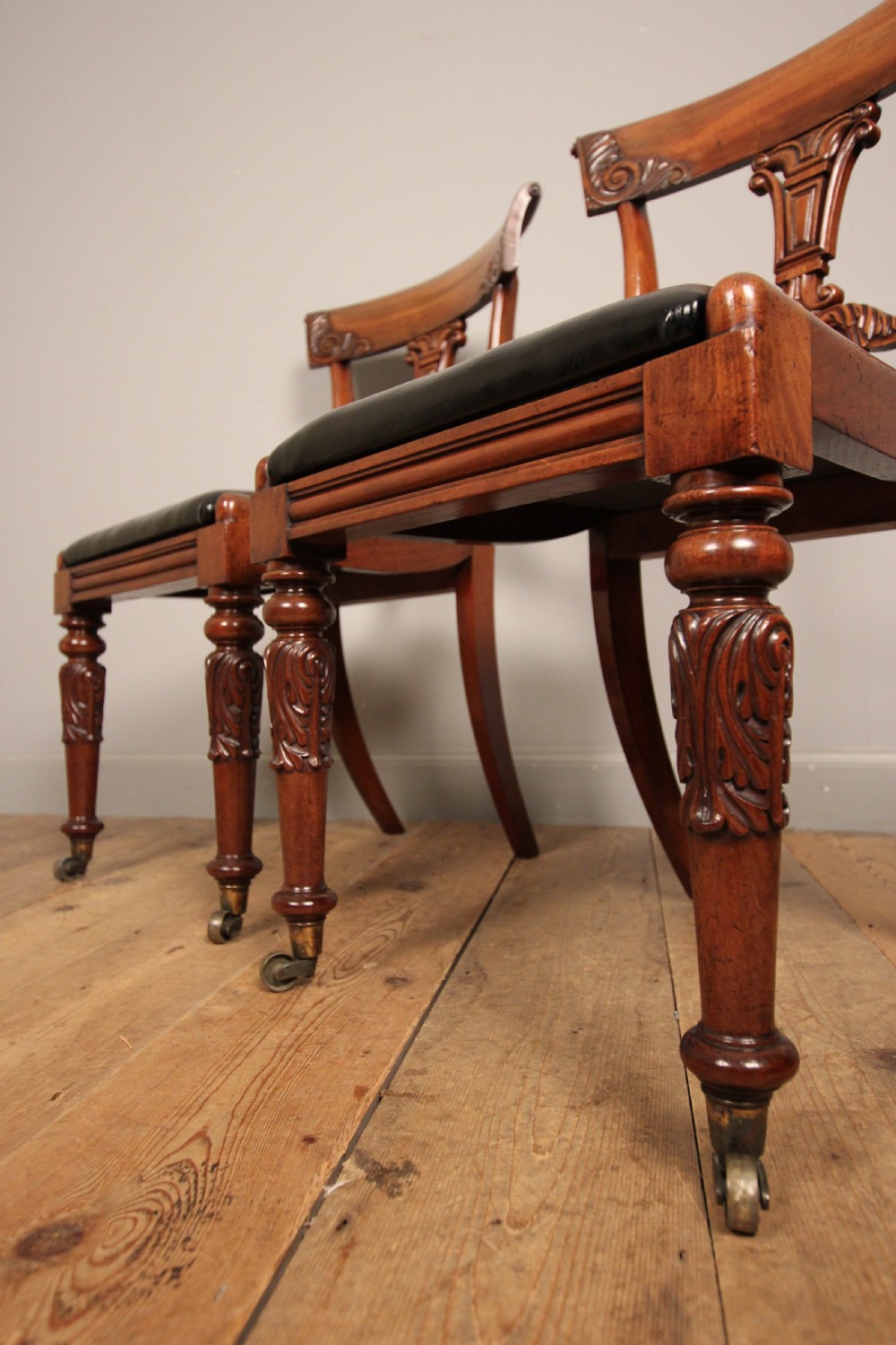 Stunning Pair of George IV Mahogany Side Chairs View III