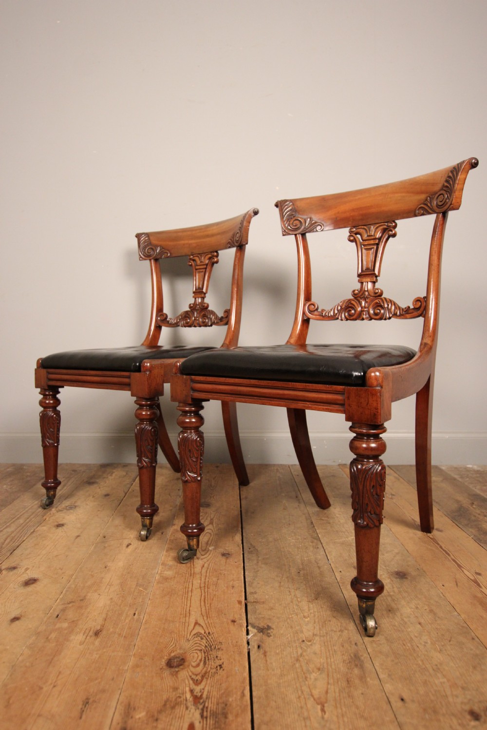 Stunning Pair of George IV Mahogany Side Chairs View IV