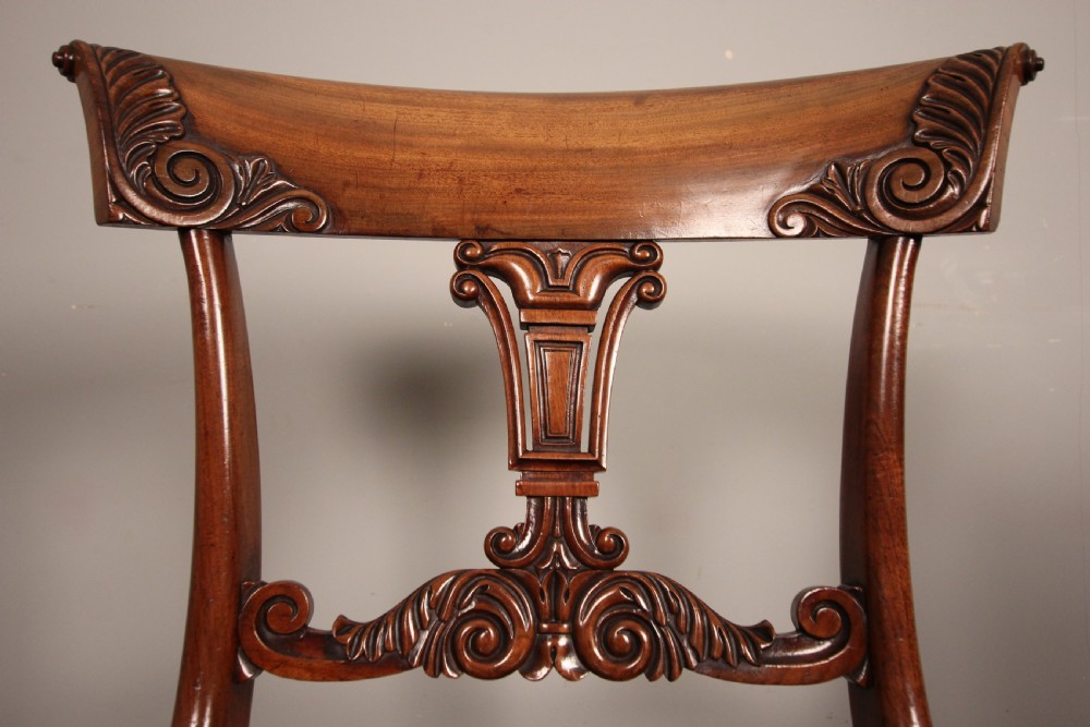 Stunning Pair of George IV Mahogany Side Chairs View V