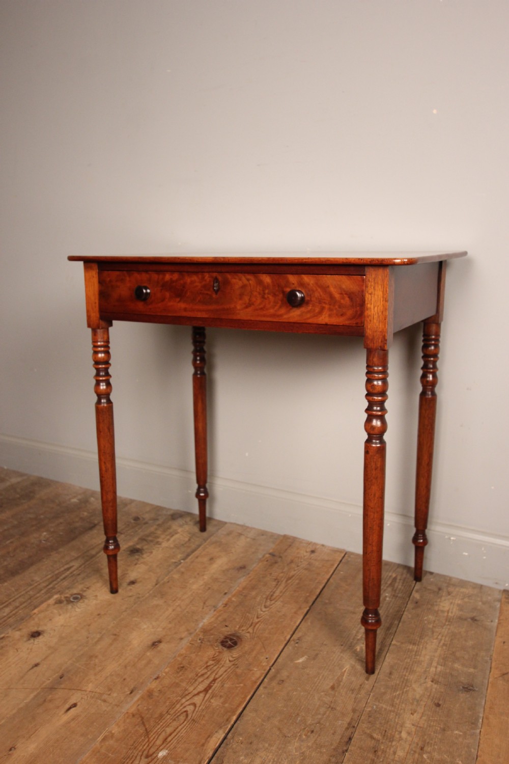 19th C Mahogany Single Drawer Side Table View III