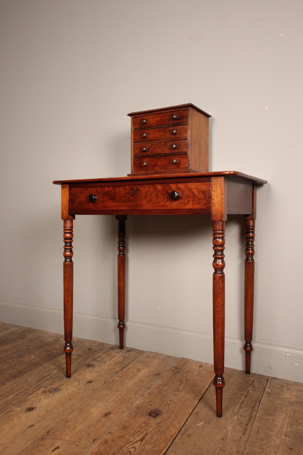 19th C Mahogany Single Drawer Side Table View VII