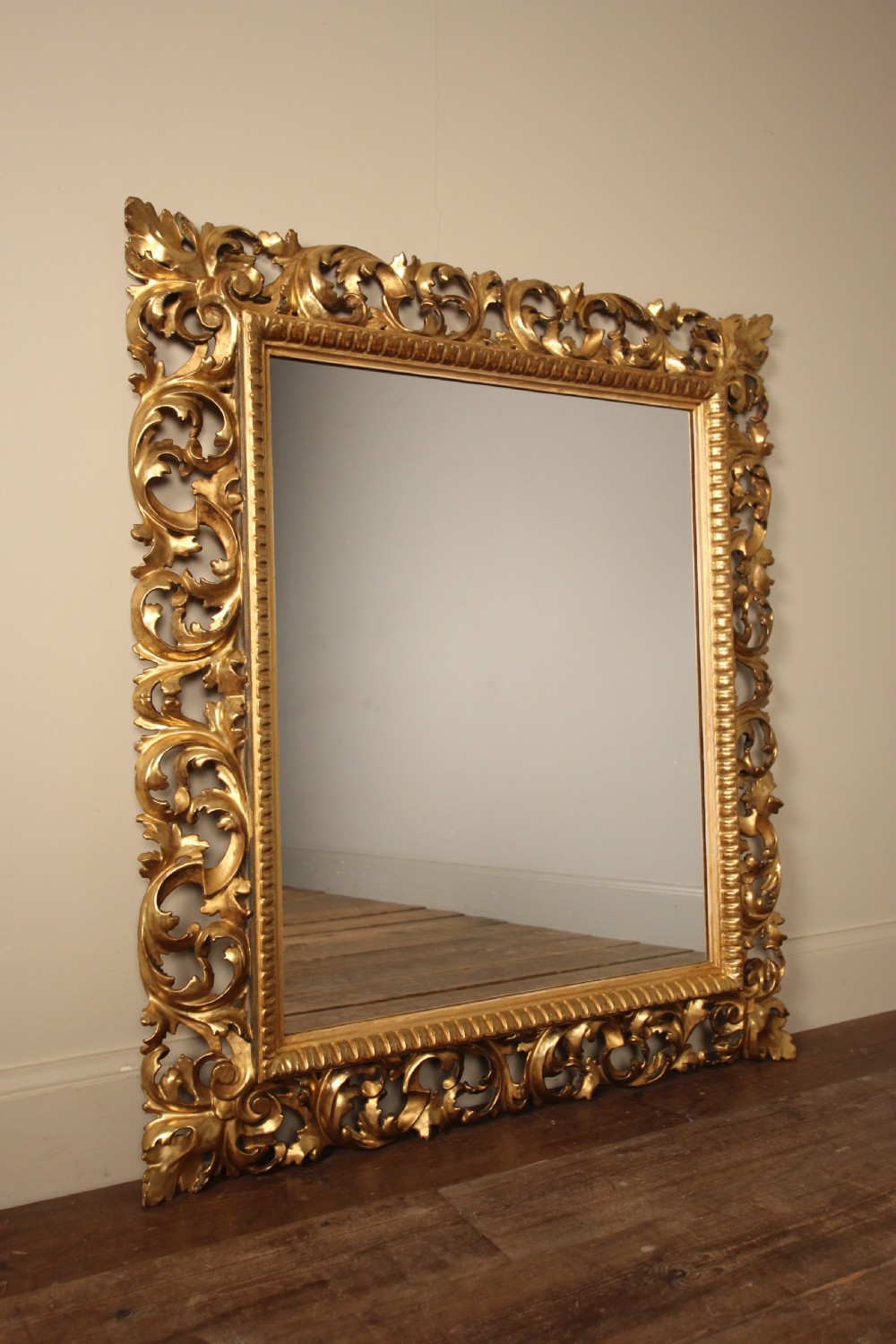 Large 19th C Giltwood Florentine Mirror View II