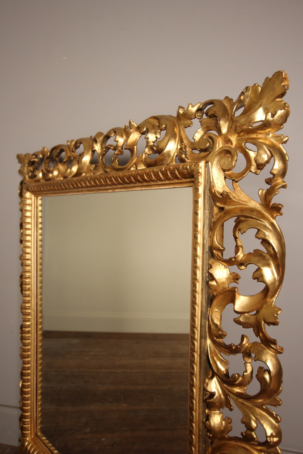 Large 19th C Giltwood Florentine Mirror View III