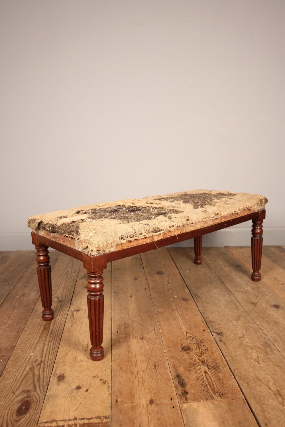 George IV Mahogany Long Stool in the Gillows Manner