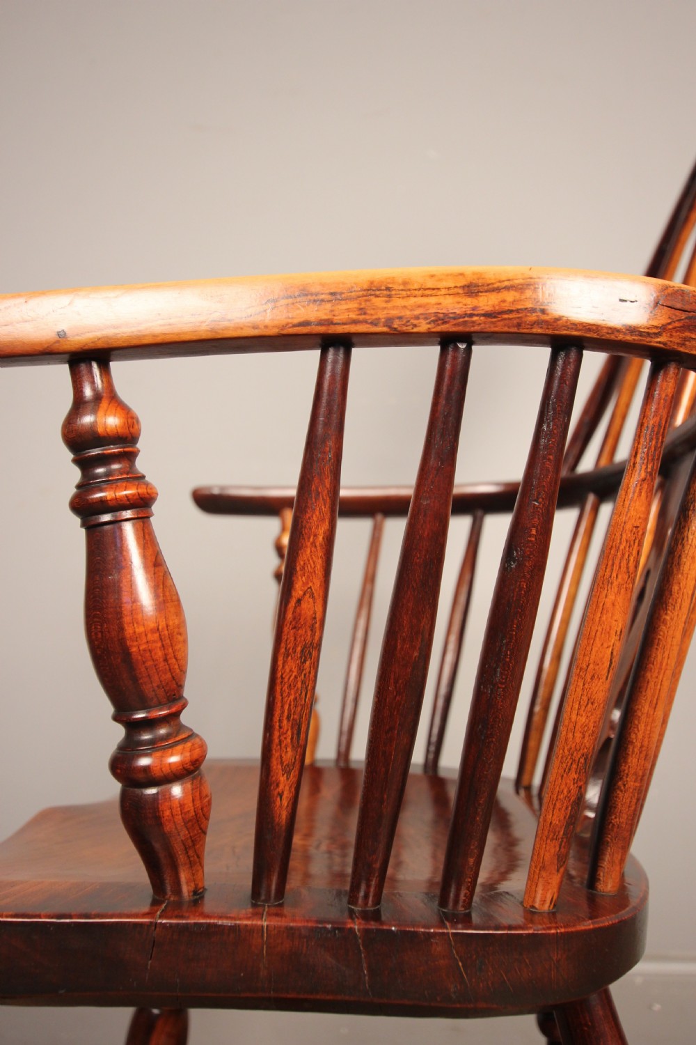 Lancashire High Back Elm Windsor Chair View VIII