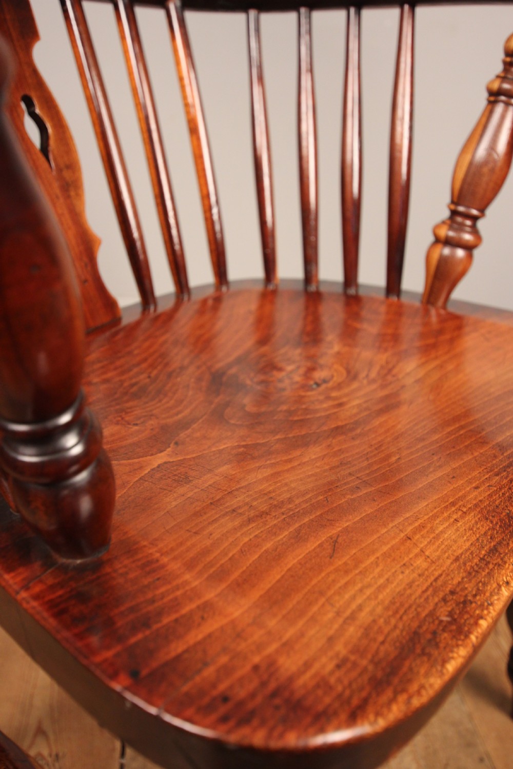 Lancashire High Back Elm Windsor Chair View IX