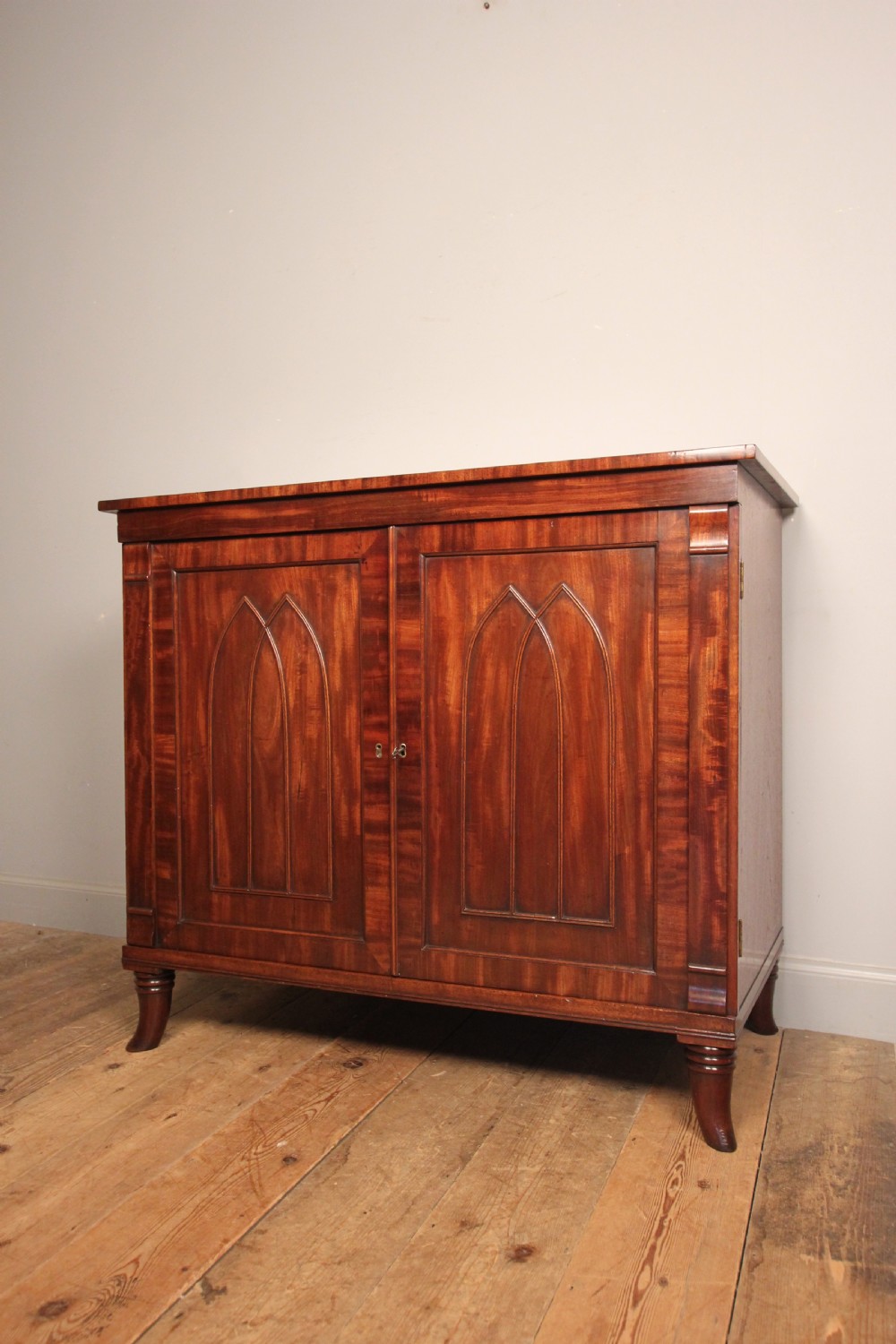Highly Stylish Regency Mahogany Side Cabinet View V